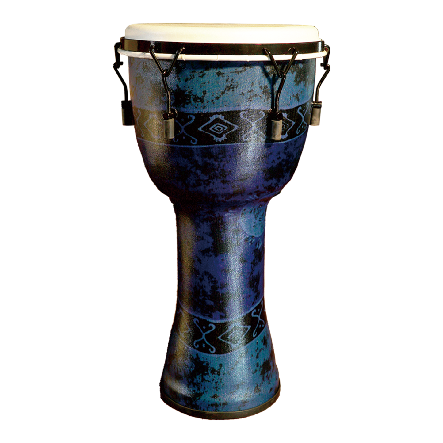 Moekes 10 Inch/12 Inch Totem Series Djembe, Goblet Drum, Blue