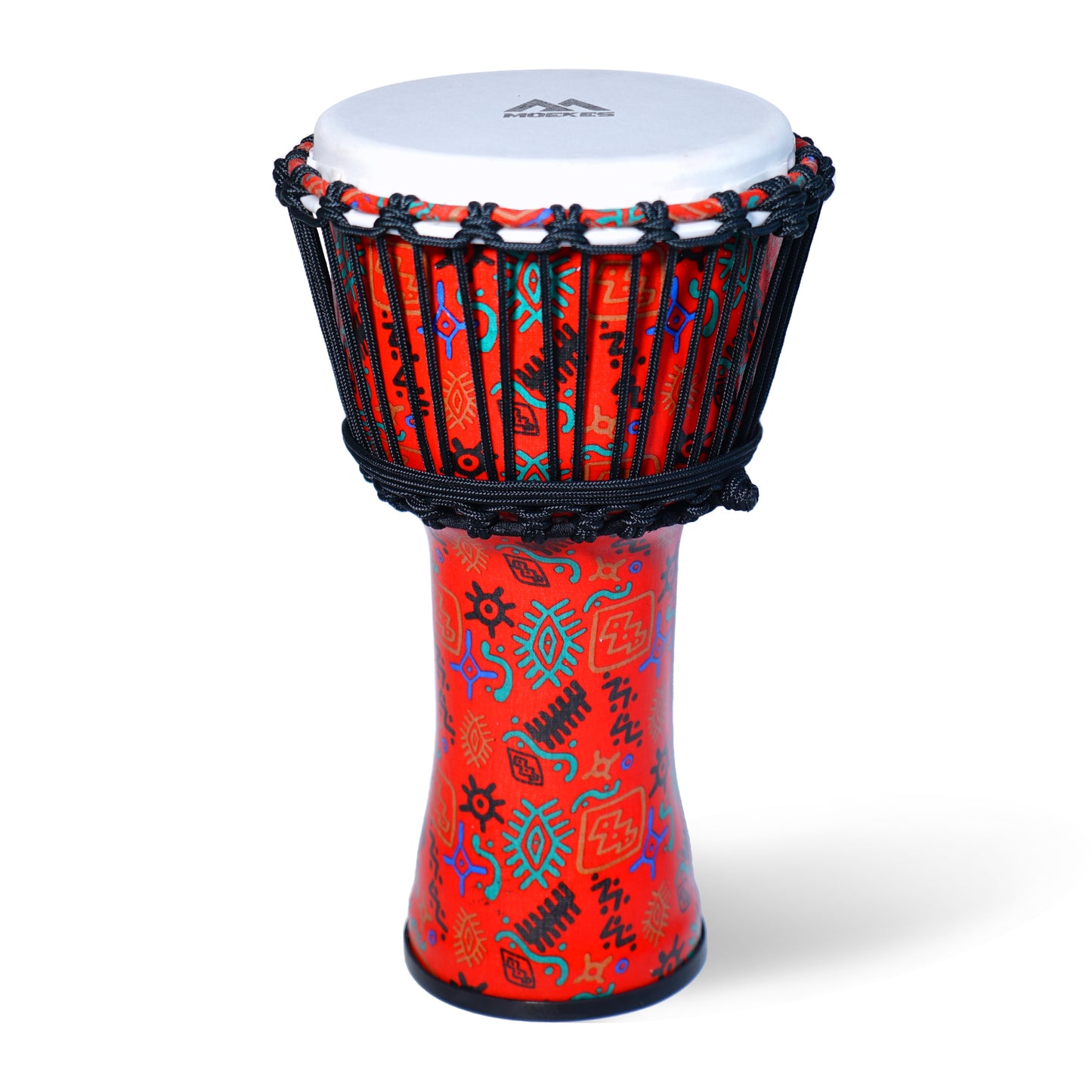 Moekes 10 Inch/12 Inch Rope Djembe, Goblet Drum, Red