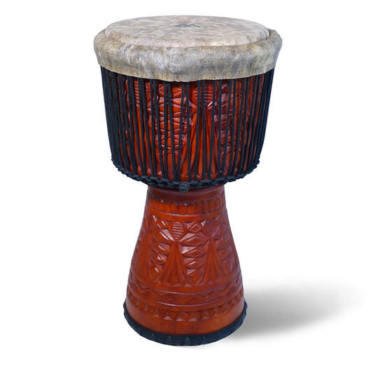 Moekes Handmade Wooden Djembe, Goblet Drum, Style 1
