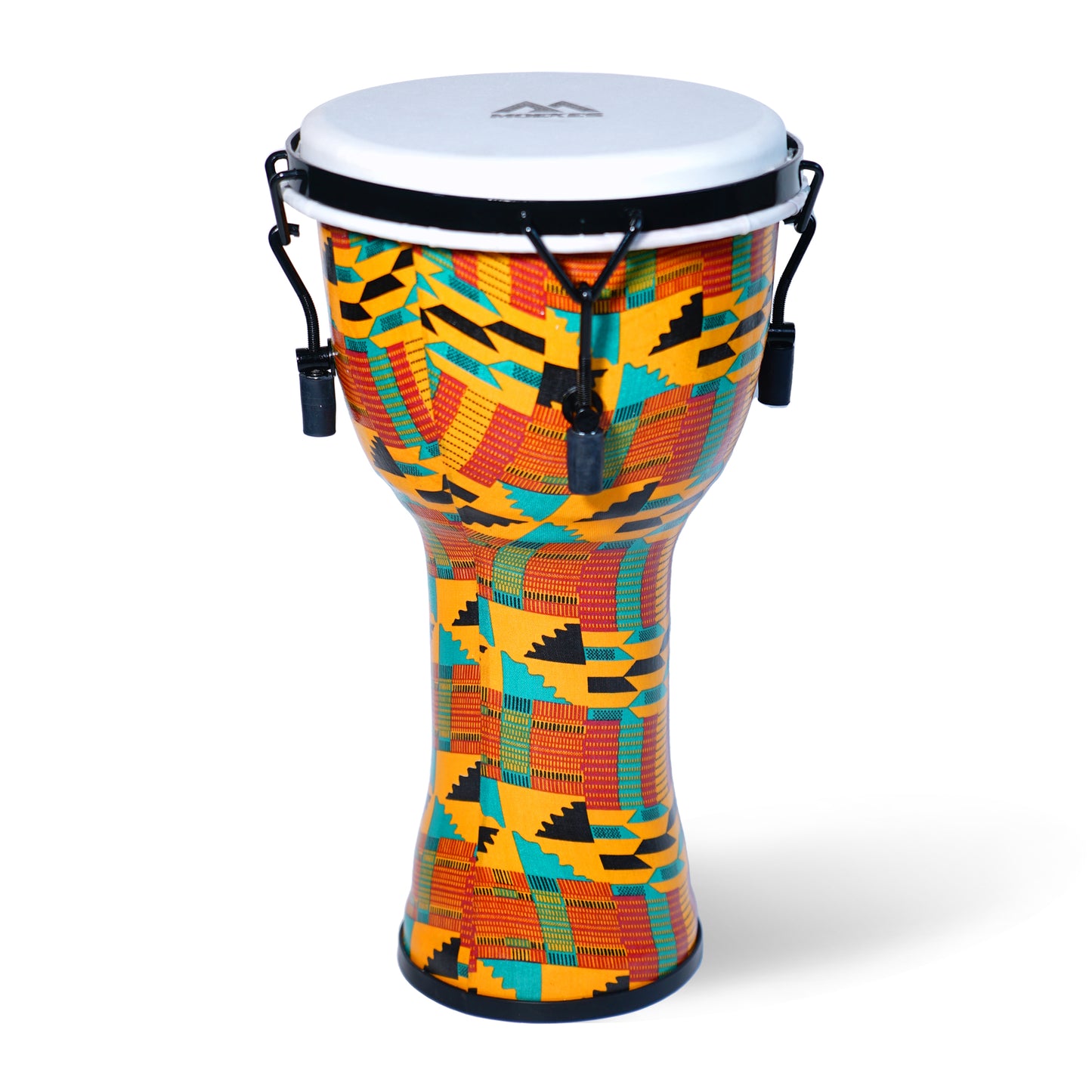 Moekes 12 Inch High-end Mechanical Series Djembe, Goblet Drum, Rainforest pattern