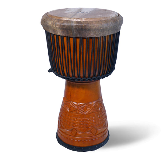 Moekes Handmade Wooden Djembe, Goblet Drum, Style 4