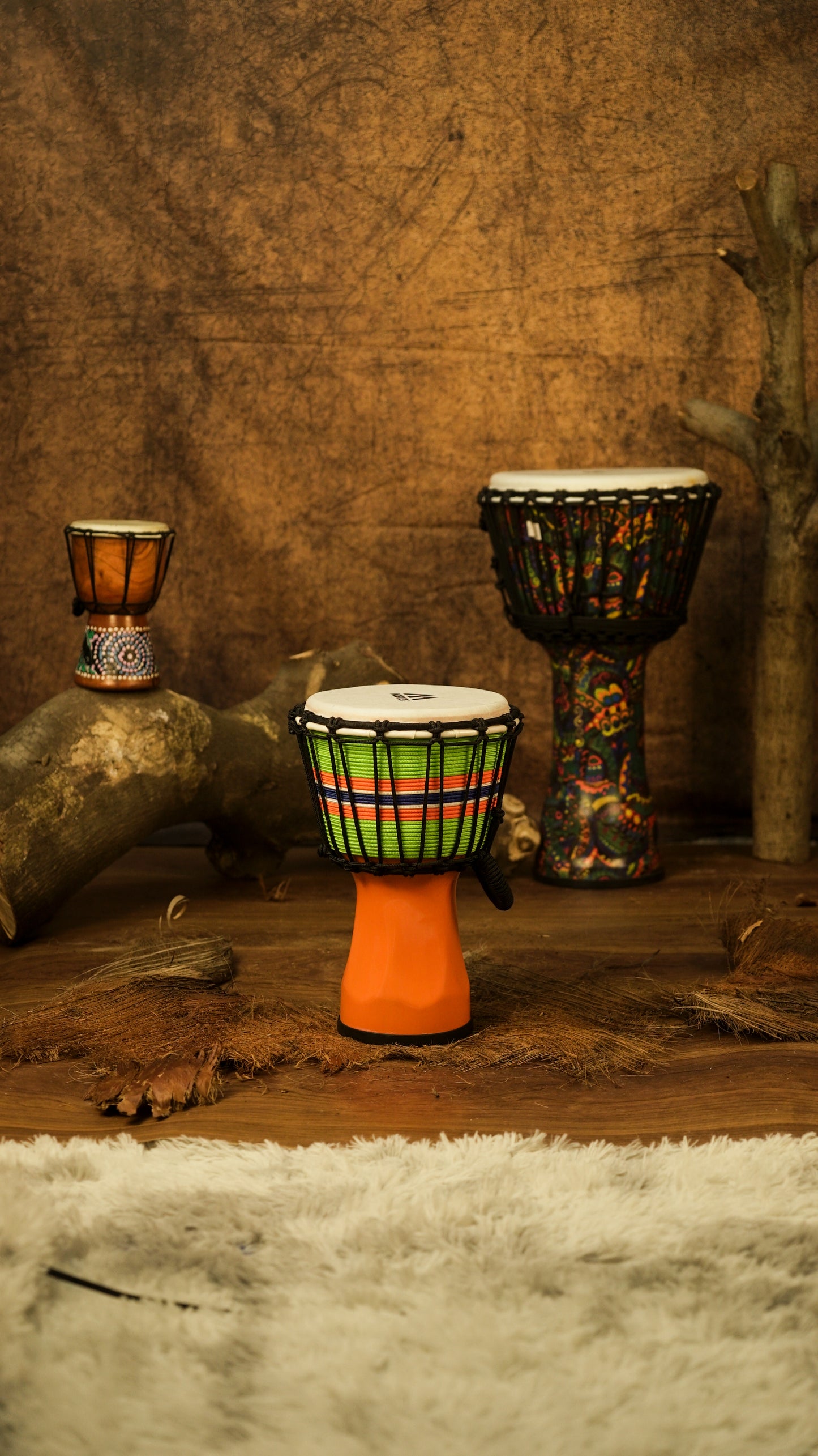 MOEKES Mini Djembe, Goblet Drum,Orange