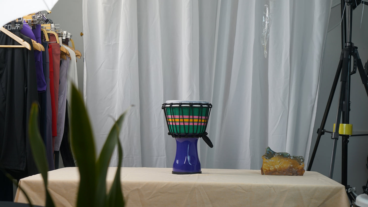 MOEKES Mini Djembe, Goblet Drum,Purple